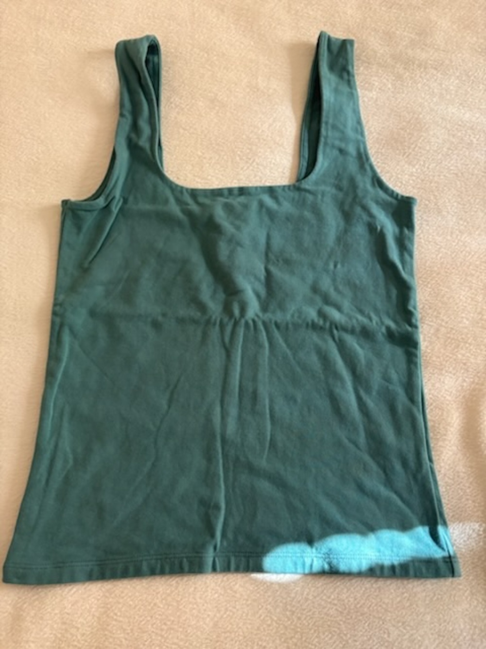 Abercrombie & Fitch Square Neck Tank Top - Teal Green